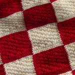 Red and white chequerboard blanket